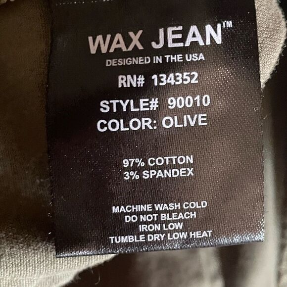 Wax Jean Women’s Olive Green Cargo Pants Junior Size 11 - Picture 2 of 8